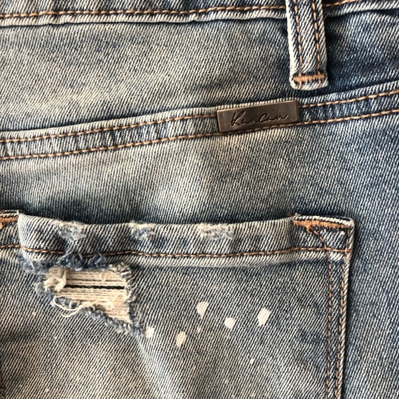 KanCan Distressed Paint Splatter Boyfriend Jeans size 25/3 - Picture 9 of 13